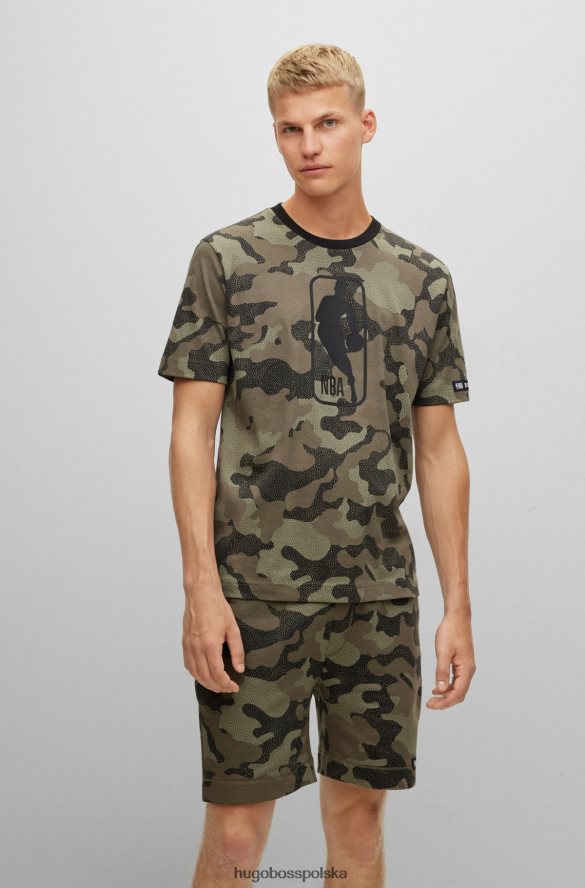 Hugo Boss & NBA T-shirt z bawełnianego jerseyu z kamuflażowym wzorem rodzaj NBA R0X0H62879