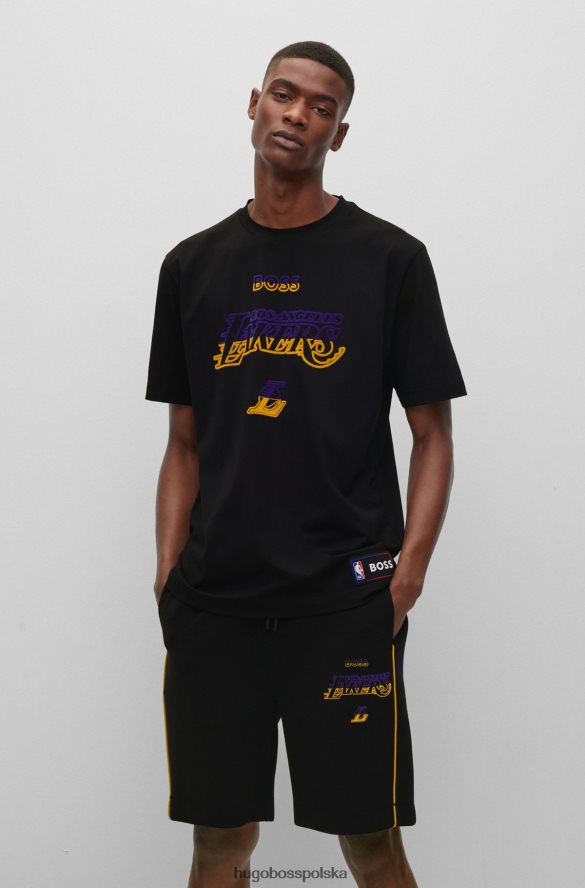 Hugo Boss & NBA T-shirt z elastycznej bawełny Lakers z NBA R0X0H61788