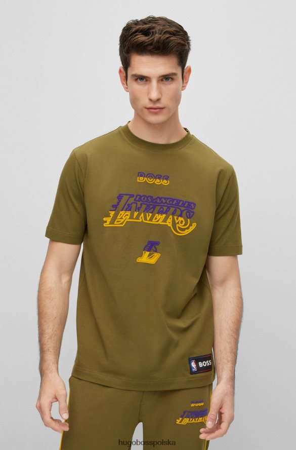 Hugo Boss NBA i koszulka z rozciągliwej bawełny Lakers z NBA R0X0H61780