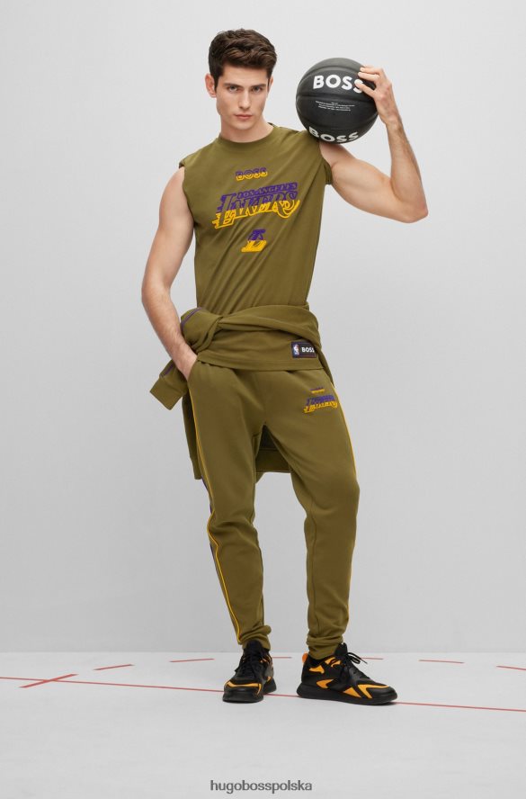 Hugo Boss NBA i koszulka z rozciągliwej bawełny Lakers z NBA R0X0H61780