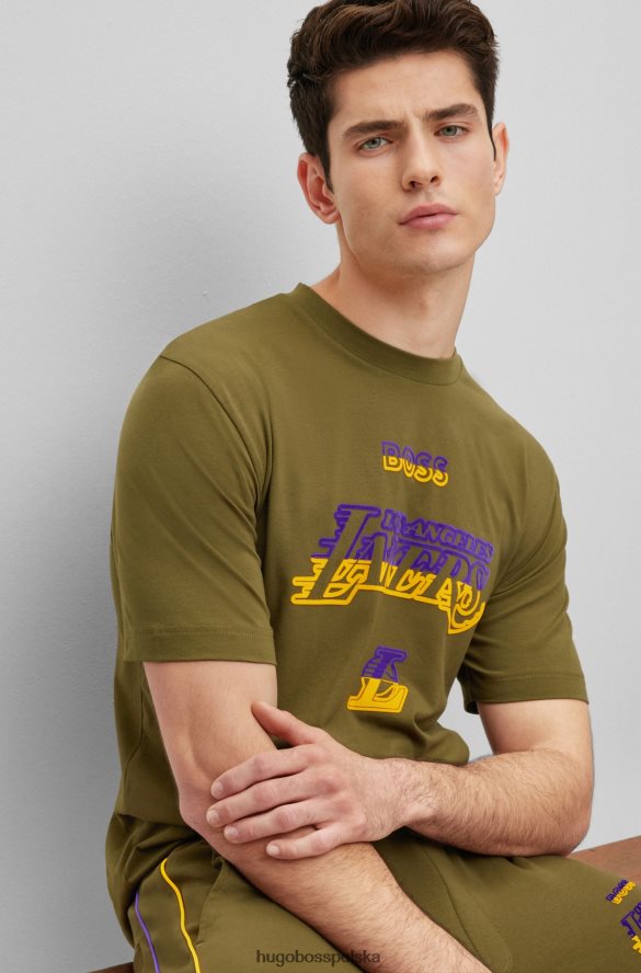 Hugo Boss NBA i koszulka z rozciągliwej bawełny Lakers z NBA R0X0H61780