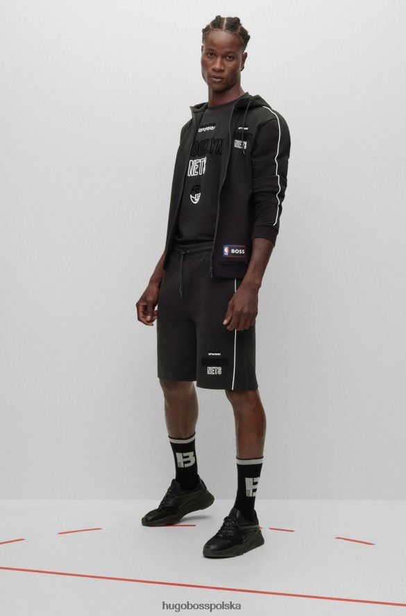 Hugo Boss & NBA nowa koszulka z elastycznej bawełny siatki NBA R0X0H61785