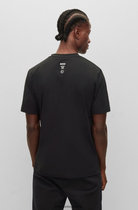 Hugo Boss & NBA nowa koszulka z elastycznej bawełny siatki NBA R0X0H61785
