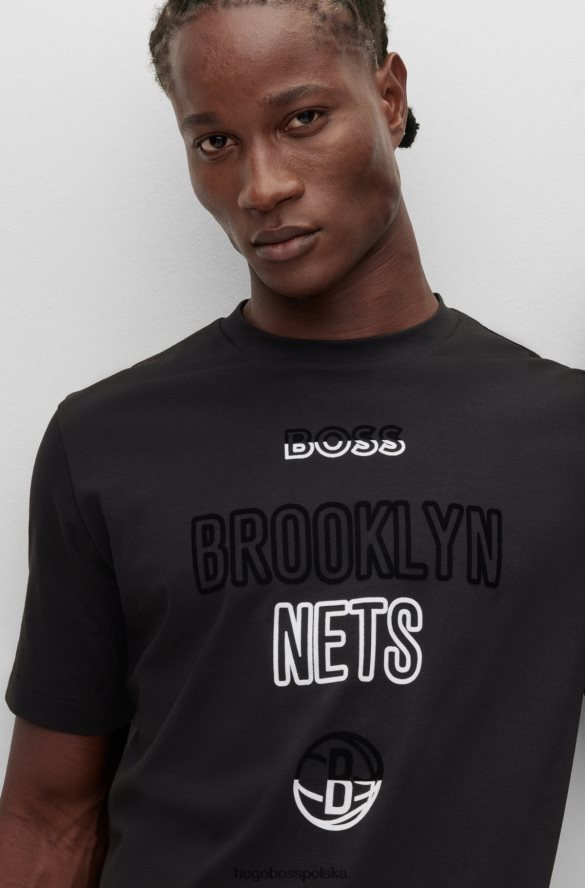 Hugo Boss & NBA nowa koszulka z elastycznej bawełny siatki NBA R0X0H61785