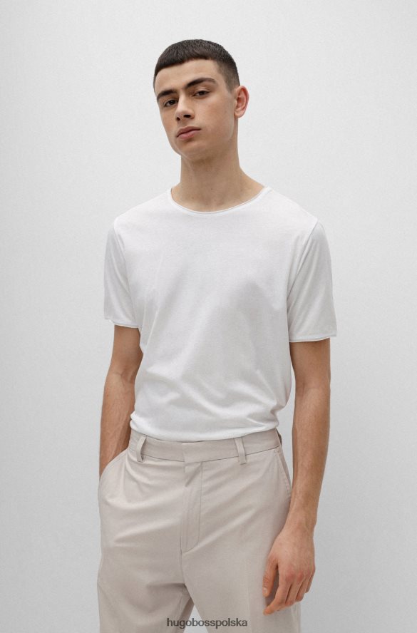 Hugo Boss T-shirt hugo o regularnym kroju z lekkiej bawełny pima w kolorze białym biały R0X0H63366