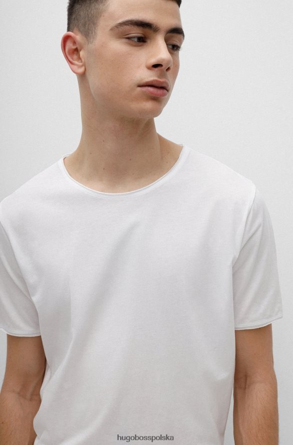 Hugo Boss T-shirt hugo o regularnym kroju z lekkiej bawełny pima w kolorze białym biały R0X0H63366