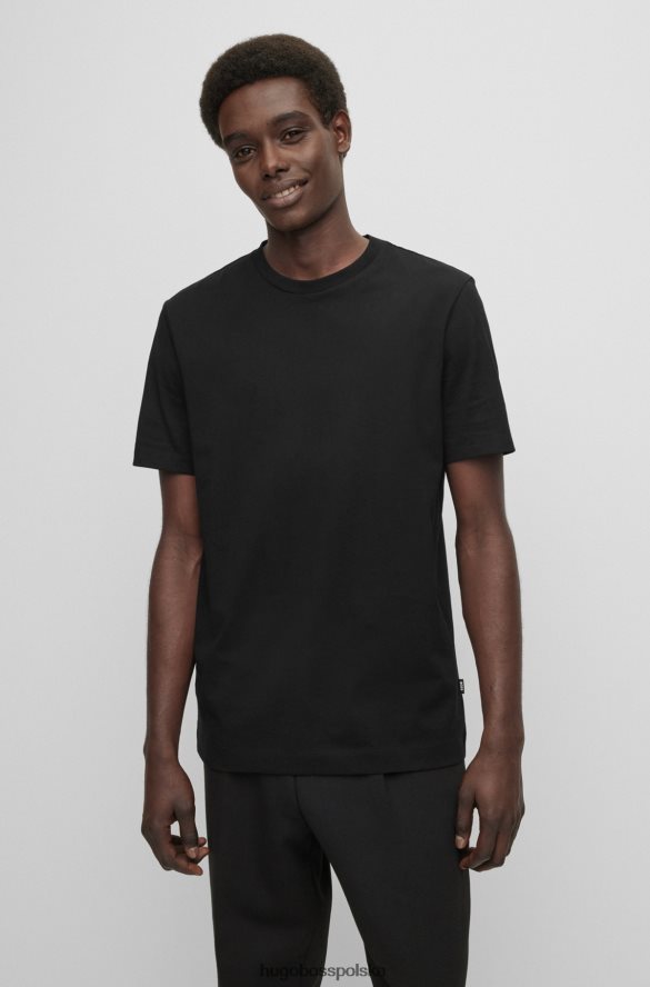 Hugo Boss T-shirt hugo z bawełnianego jerseyu w kolorze czarnym o regularnym kroju czarny R0X0H63254