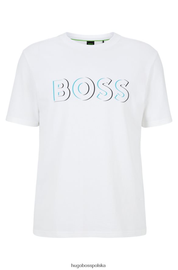Hugo Boss T-shirt hugo ze szczotkowanej bawełny z nadrukiem logo w kolorze białym biały R0X0H62449