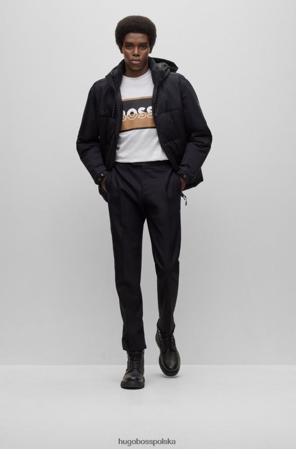 Hugo Boss T-shirt o dopasowanym kroju z merceryzowanej bawełny z rozciętym logo hugo w kolorze białym biały R0X0H63027