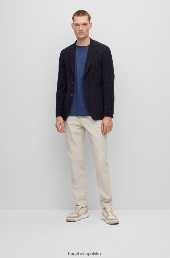 Hugo Boss T-shirt o regularnym kroju z czystego lnu Hugo w kolorze ciemnoniebieskim ciemny niebieski R0X0H64492