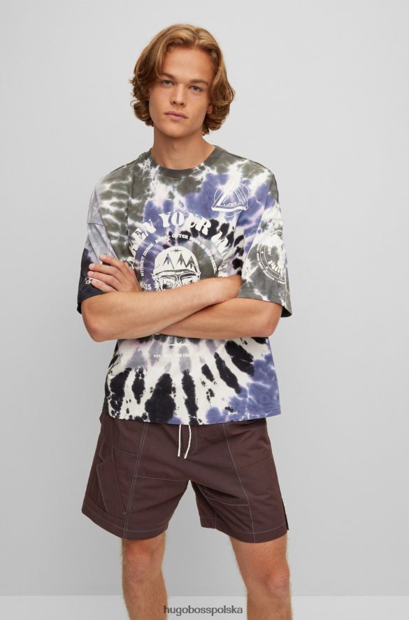 Hugo Boss T-shirt o swobodnym kroju hugo x phipps z bawełny organicznej wzorzyste R0X0H63648