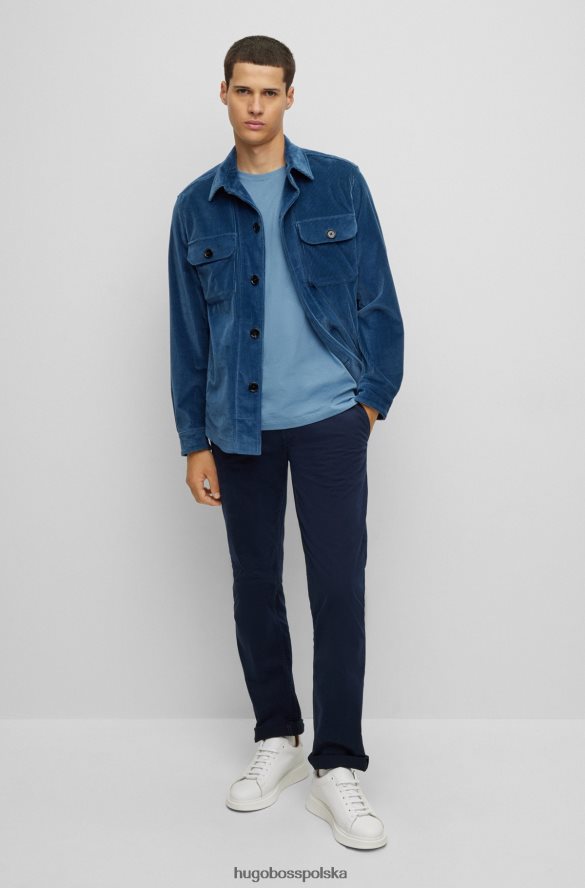 Hugo Boss T-shirt o swobodnym kroju z bawełnianego dżerseju z naszywką z logo Hugo w kolorze jasnoniebieskim jasny niebieski R0X0H61584