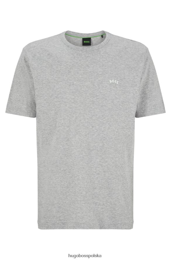 Hugo Boss T-shirt z logo o regularnym kroju, wykonany z bawełny organicznej hugo w kolorze jasnoszarym jasnoszary R0X0H61149