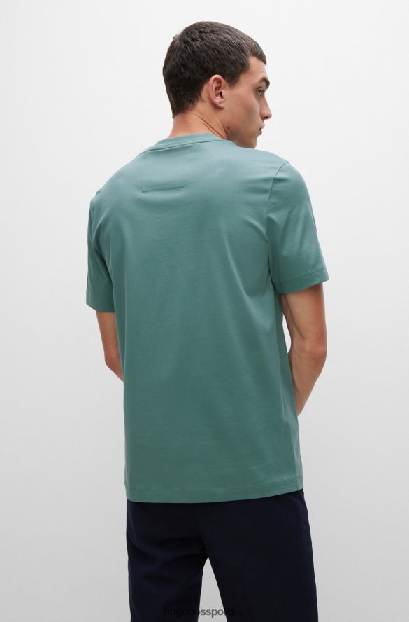 Hugo Boss T-shirt z nadrukiem logo, wykonany z odpornej na pot bawełnianej koszulki Hugo w kolorze jasnozielonym jasnozielony R0X0H62989