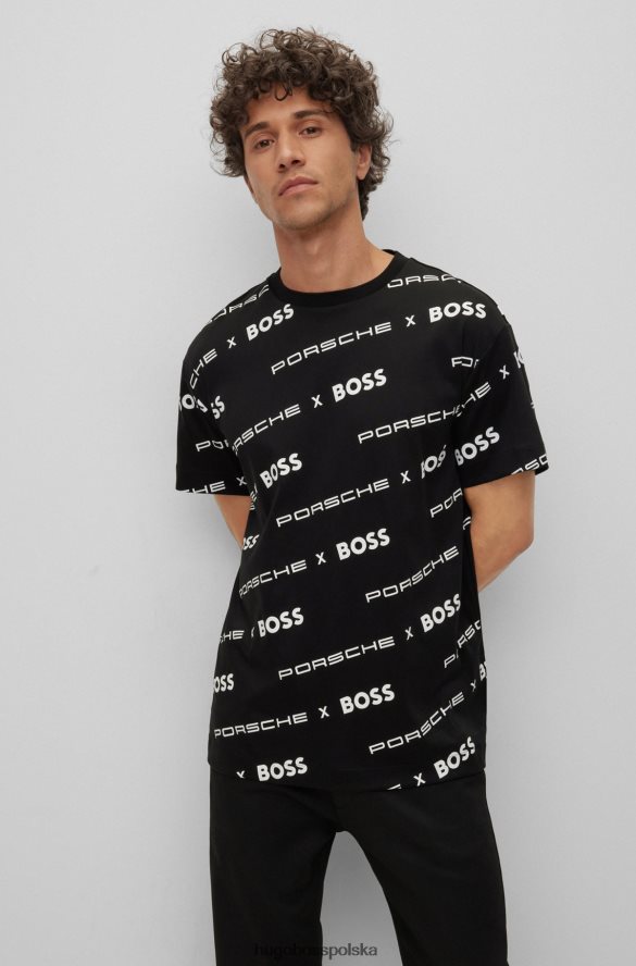 Hugo Boss Wzorzysta bluza porsche x hugo z bawełny interlock czarny R0X0H63572