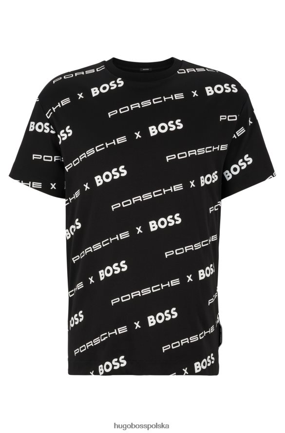Hugo Boss Wzorzysta bluza porsche x hugo z bawełny interlock czarny R0X0H63572