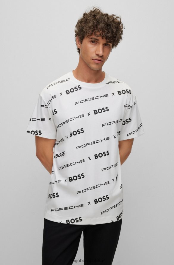 Hugo Boss Wzorzysta bluza porsche x z bawełny interlock biały R0X0H63573