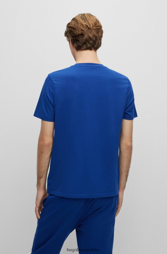 Hugo Boss bawełniana koszulka z logo Hugo Blue niebieski R0X0H61243