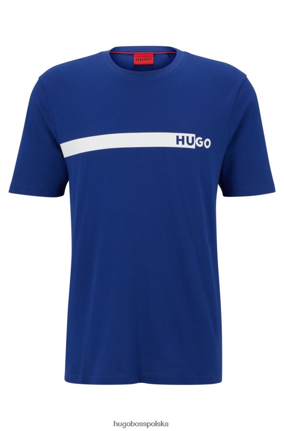 Hugo Boss bawełniana koszulka z logo Hugo Blue niebieski R0X0H61243