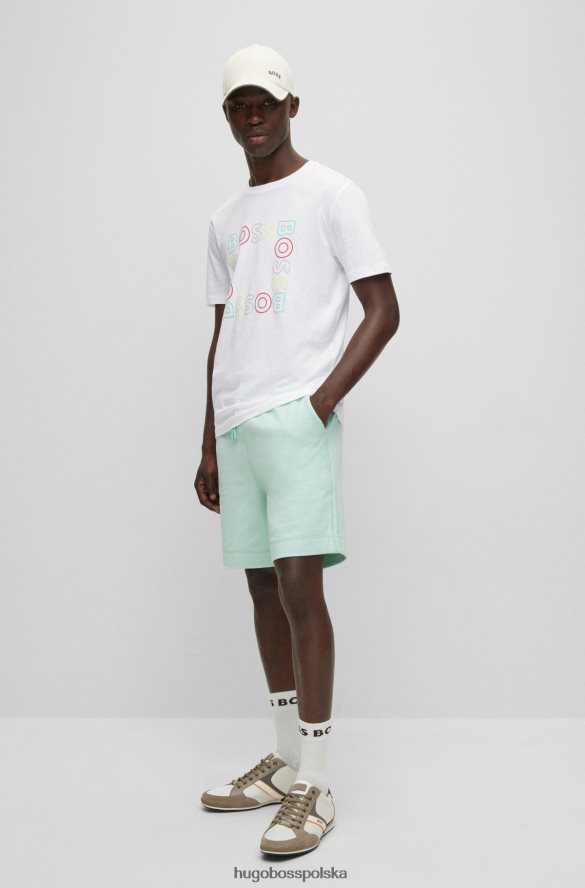 Hugo Boss bawełniana koszulka z nadrukiem logo Hugo w kolorze białym biały R0X0H64251