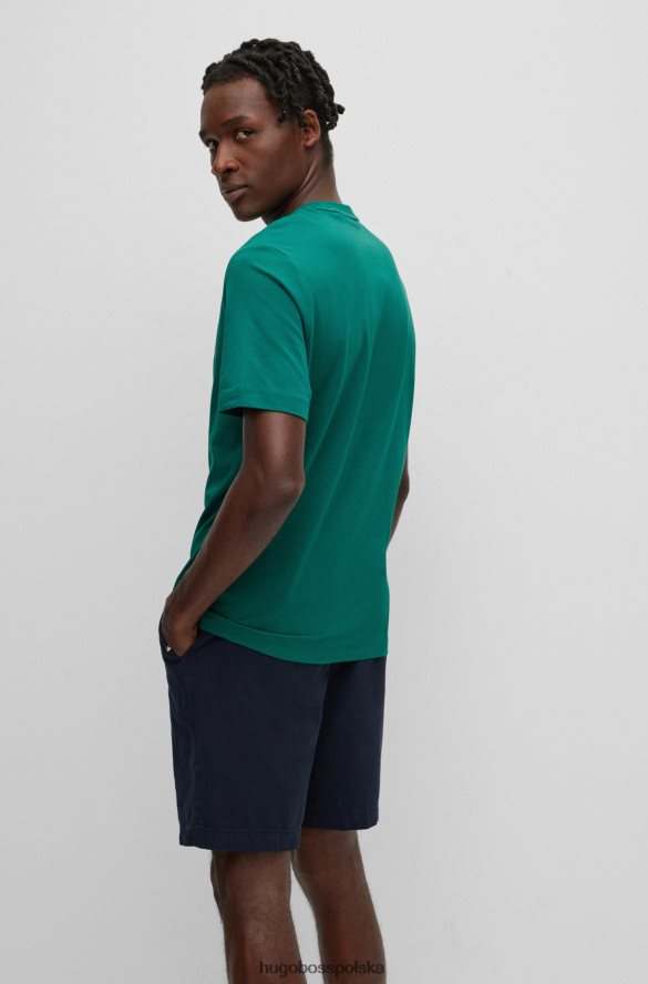 Hugo Boss bawełniana koszulka z nadrukiem logo Hugo w kolorze jasnozielonym jasnozielony R0X0H61694