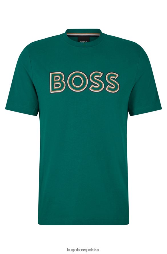 Hugo Boss bawełniana koszulka z nadrukiem logo Hugo w kolorze jasnozielonym jasnozielony R0X0H61694