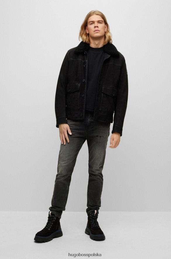 Hugo Boss bawełniany dżersejowy t-shirt z sezonową grafiką w kolorze czarnym hugo czarny R0X0H64068