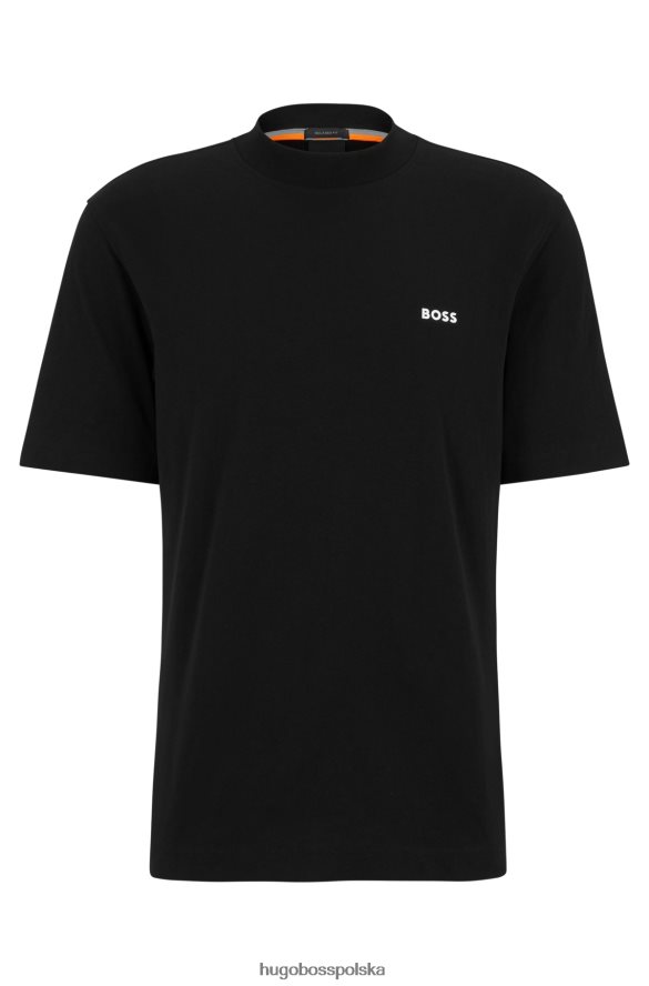 Hugo Boss bawełniany dżersejowy t-shirt z sezonową grafiką w kolorze czarnym hugo czarny R0X0H64068