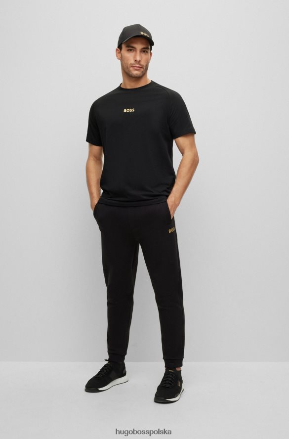 Hugo Boss bawełniany t-shirt z grafiką i logo hugo czarny czarny R0X0H63771