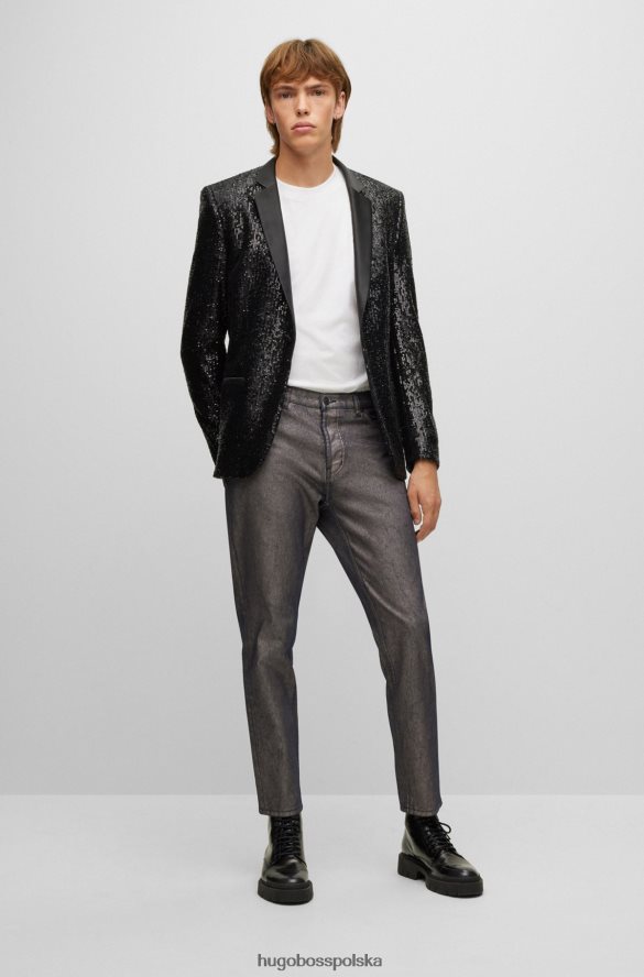 Hugo Boss biała koszulka hugo o swobodnym kroju z bawełnianego dżerseju z koktajlową grafiką biały R0X0H63746