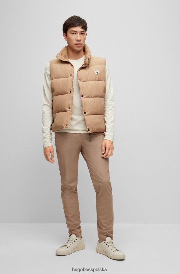 Hugo Boss biała koszulka hugo slim-fit z merceryzowanej bawełny o bogatej strukturze biały R0X0H61985