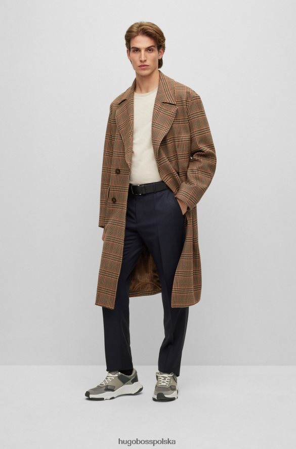 Hugo Boss biała koszulka hugo z merceryzowanej bawełny z żakardowym wzorem biały R0X0H64568