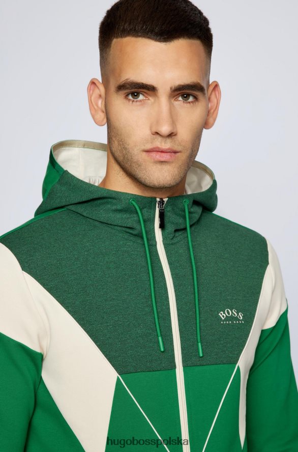 Hugo Boss bluza z kapturem saggy 50457043 granatowa granatowy/zielony R0X0H6198