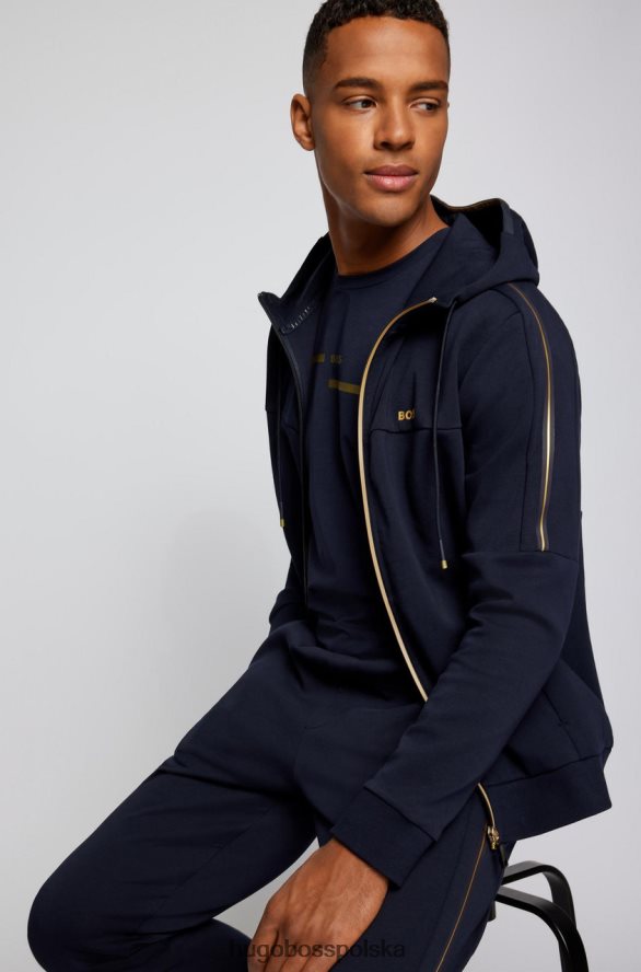 Hugo Boss bluza z kapturem saggy 50465950 ciemnoniebieski ciemnoniebieski/ciemnoszary R0X0H6105