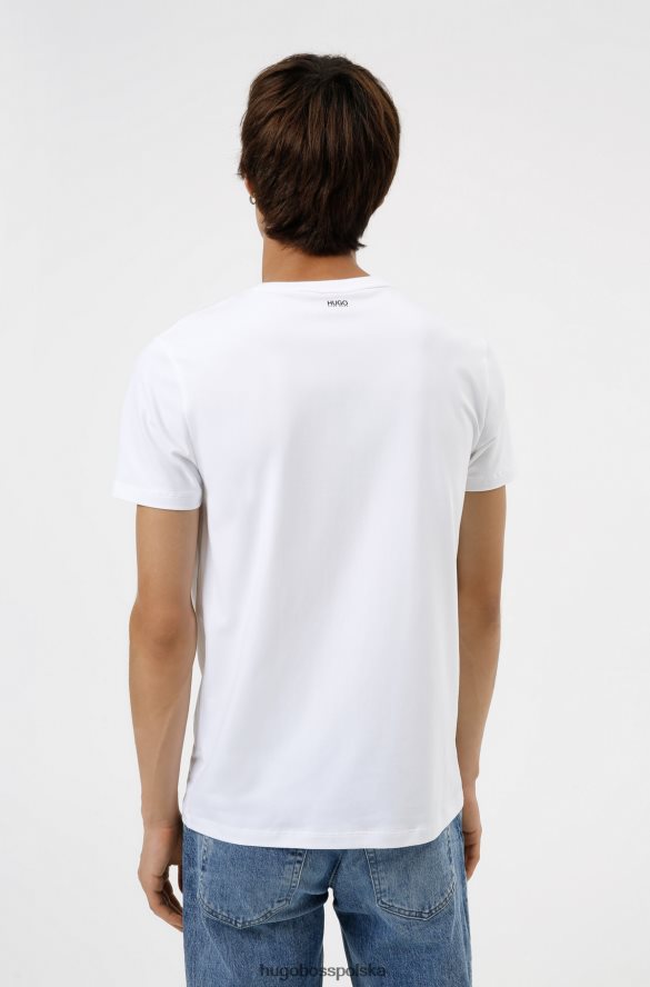 Hugo Boss dwupak T-shirtów z okrągłym dekoltem z elastycznej bawełny Hugo w kolorze jasnoszarym jasnoszary R0X0H62224