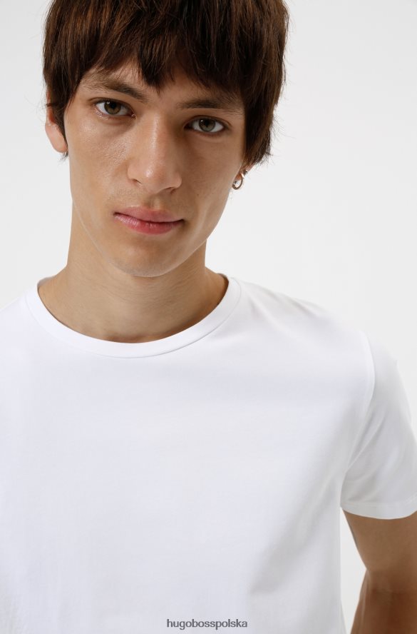 Hugo Boss dwupak T-shirtów z okrągłym dekoltem z elastycznej bawełny Hugo w kolorze jasnoszarym jasnoszary R0X0H62224