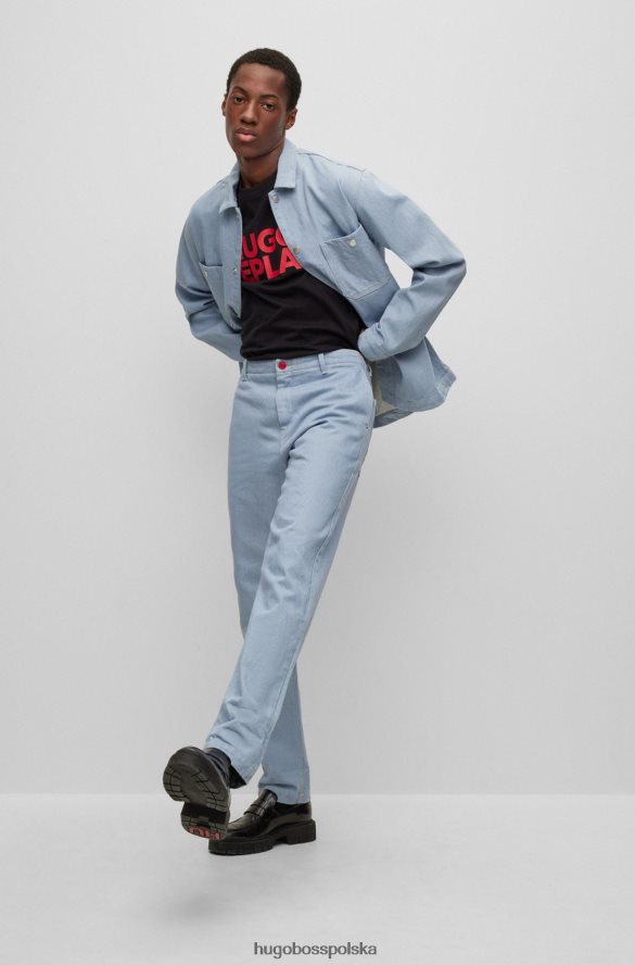 Hugo Boss hugo | Replay T-shirt z nadrukiem logo kapsuły, wykonany z bawełny organicznej czarny R0X0H62386