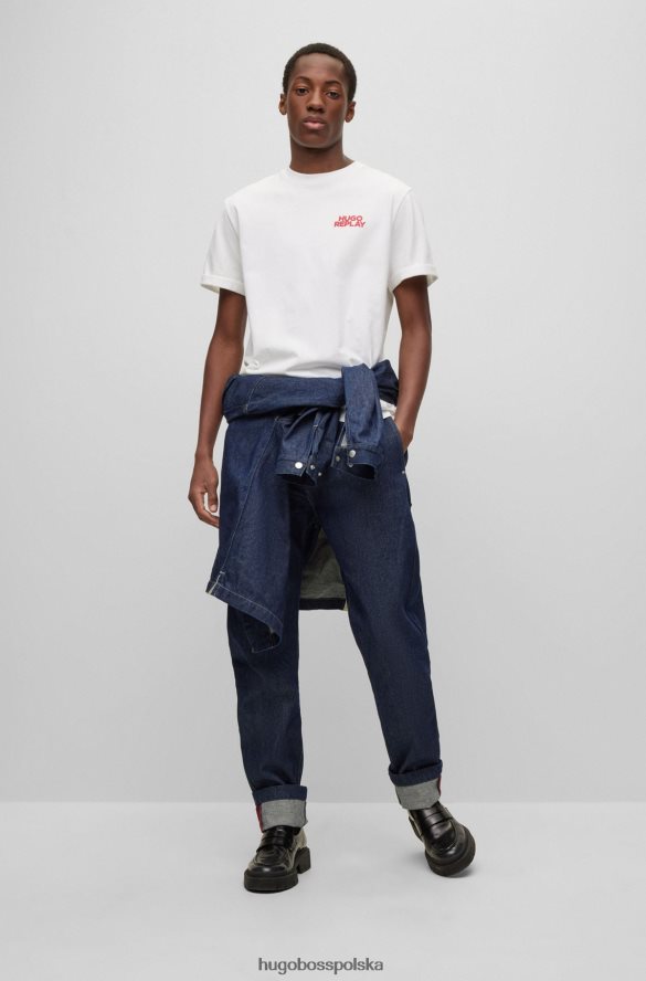 Hugo Boss hugo | T-shirt z bawełny organicznej Replay z nadrukiem logo kapsułki biały R0X0H63559