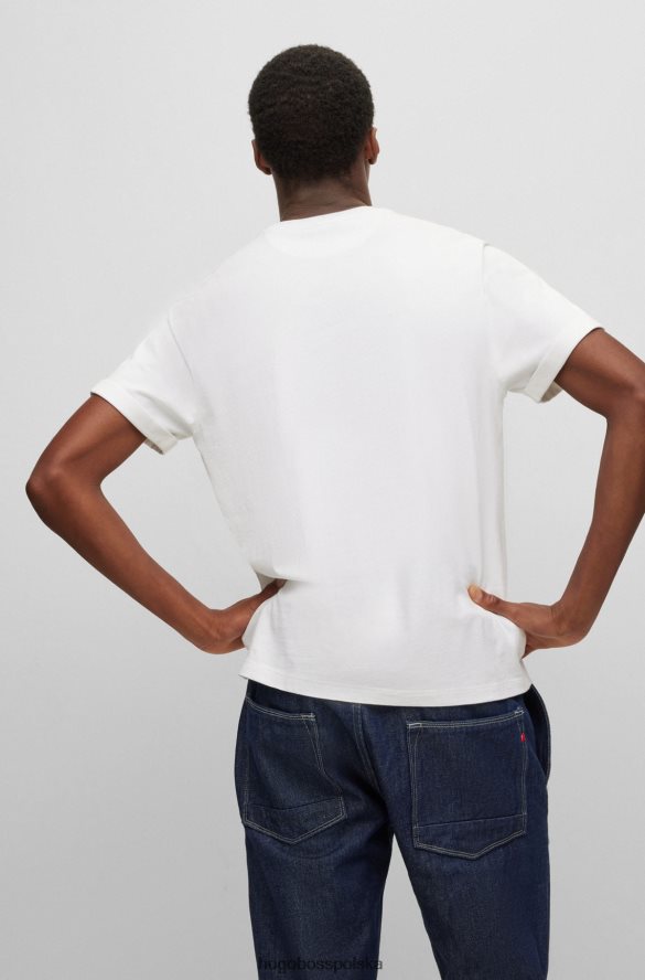 Hugo Boss hugo | T-shirt z bawełny organicznej Replay z nadrukiem logo kapsułki biały R0X0H63559