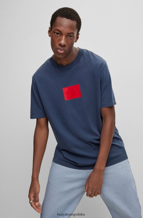 Hugo Boss hugo | koszulka Replay z bawełny organicznej z naszywką z logo kapsułki ciemny niebieski R0X0H63051