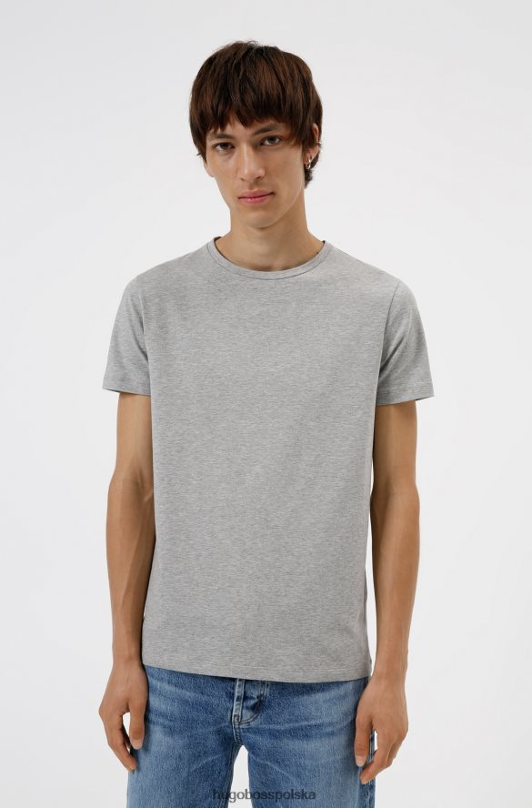 Hugo Boss jasnoszary dwupak hugo T-shirtów z okrągłym dekoltem, wykonanych z elastycznego bawełnianego dżerseju jasnoszary R0X0H62226