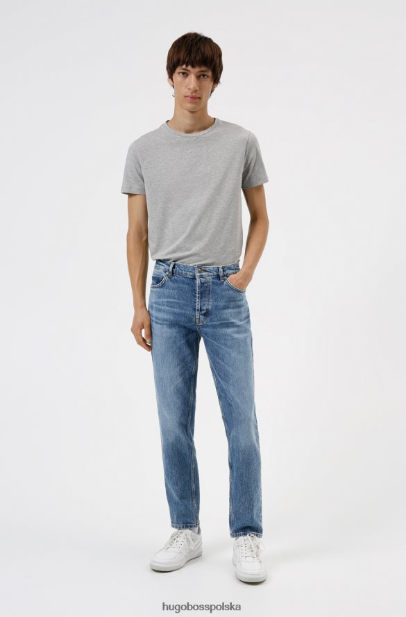 Hugo Boss jasnoszary dwupak hugo T-shirtów z okrągłym dekoltem, wykonanych z elastycznego bawełnianego dżerseju jasnoszary R0X0H62226