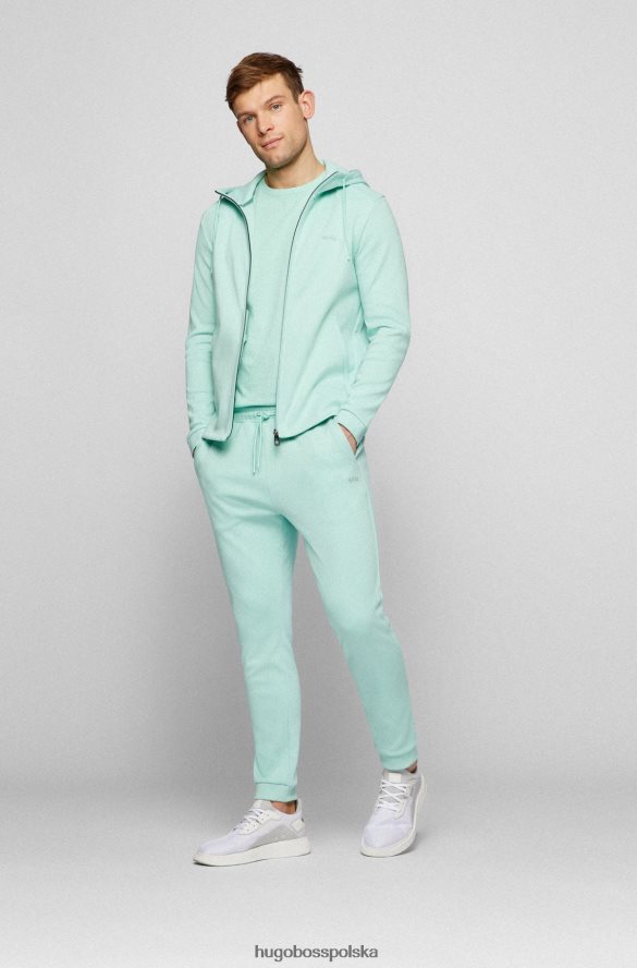 Hugo Boss jasnozielona koszulka z logo o regularnym kroju, wykonana z bawełny organicznej hugo jasnozielony R0X0H61148