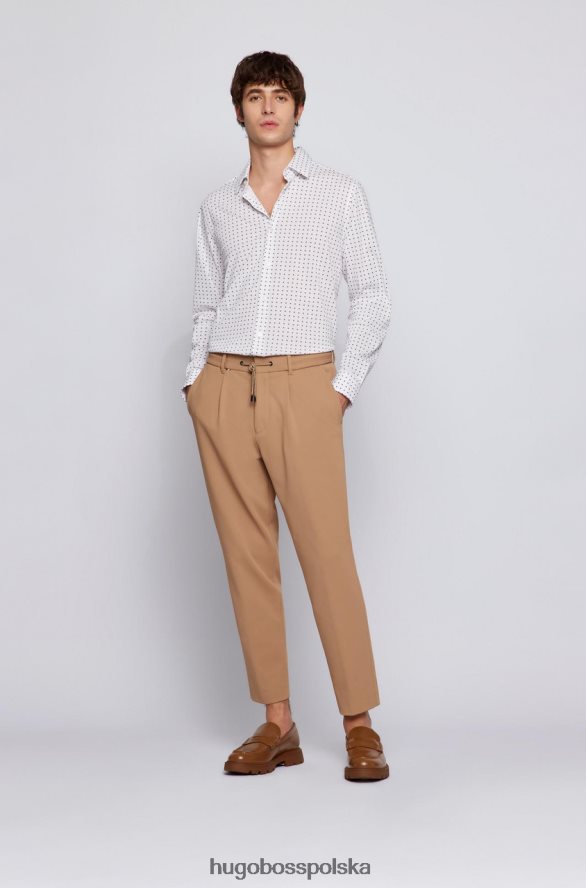 Hugo Boss koszula lukas 50468940 beżowa beżowy R0X0H6110