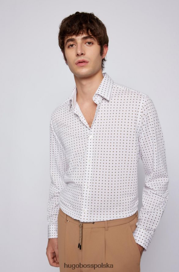 Hugo Boss koszula lukas 50468940 beżowa beżowy R0X0H6110