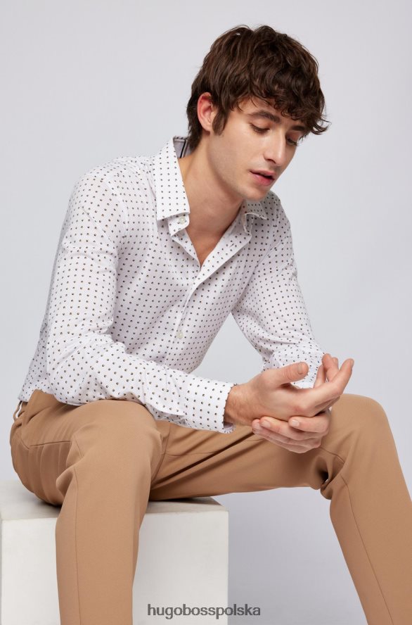 Hugo Boss koszula lukas 50468940 beżowa beżowy R0X0H6110