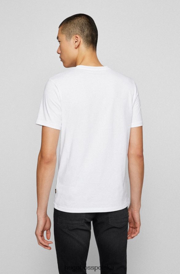 Hugo Boss koszulka Think2 50469653 czarna czarny biały R0X0H674