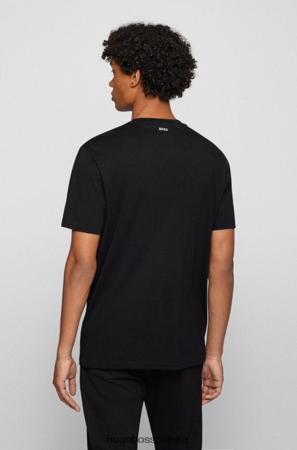 Hugo Boss koszulka górna 50465266 czarna czarny/oliwkowy R0X0H627