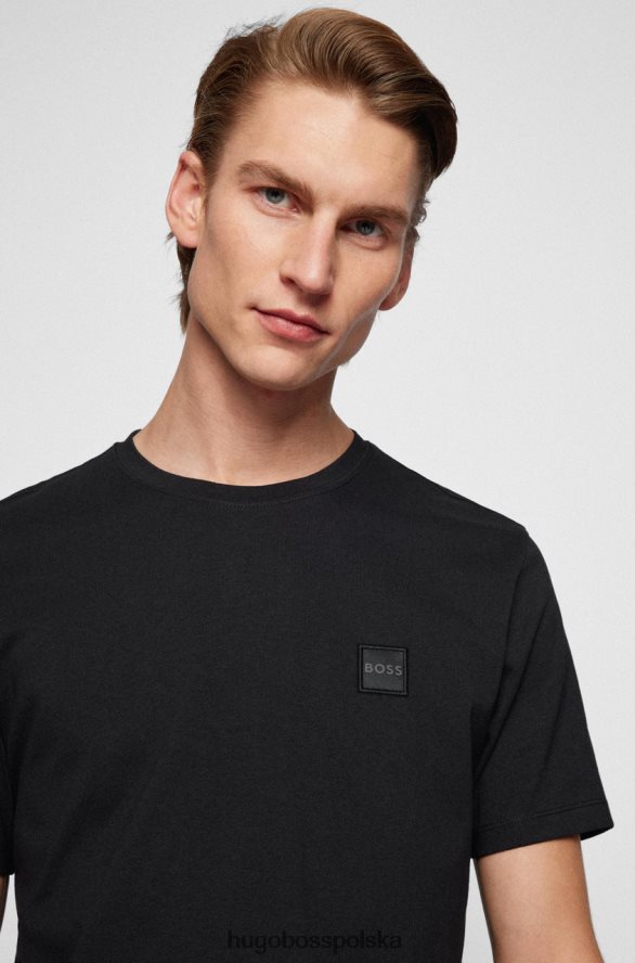 Hugo Boss koszulka opowieść 50472584 czarna czarny/biały/czerwony/pastelowożółty/jasnoróżowy/khaki R0X0H6125