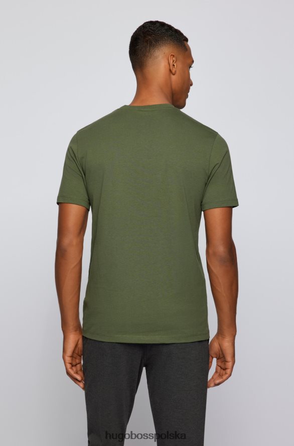 Hugo Boss koszulka opowieści 50462767 khaki khaki/biały R0X0H628